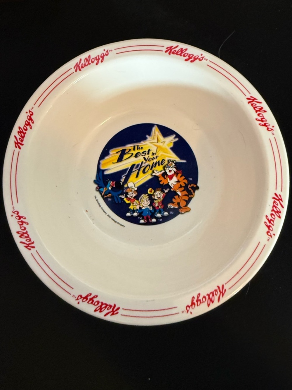 Kellogg's White and Red Kids Cereal Bowl